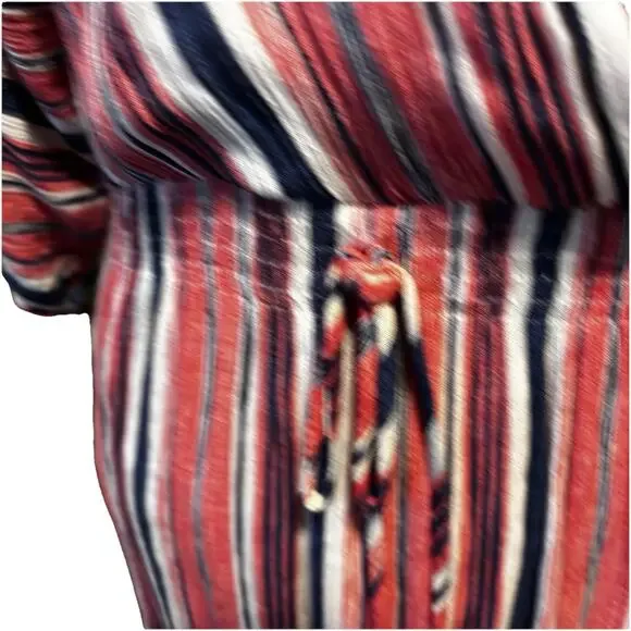 Cotton Bleu Maxi Dress Size L Y2K Boho Festival Hippie Retro Casual Beachy - Picture 7 of 12